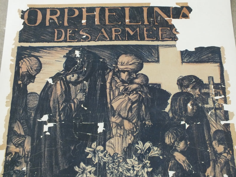 Orphanage of the Armees - Frank Brangwyn - French Lithograph Poster 1915