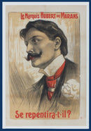 The Marquis Herbert de Marans: original French Lithograph Theater Poster ca. 1895
